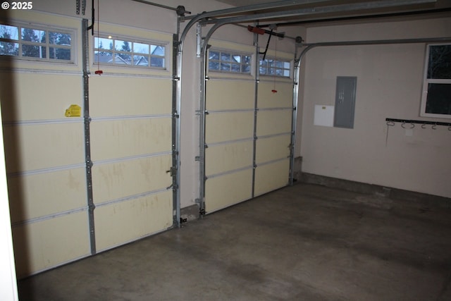 garage with electric panel