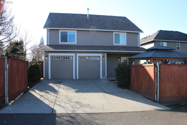 front facade featuring a garage