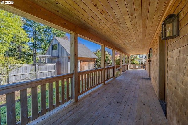 view of wooden terrace
