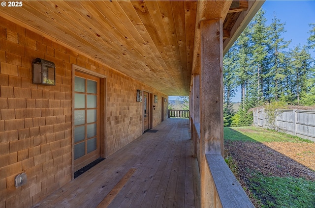 view of deck