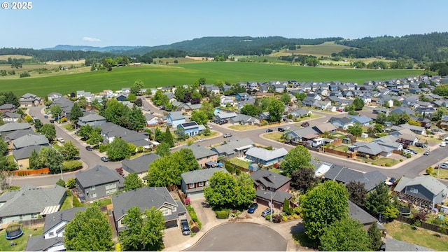 616 E 13th Pl, Lafayette, OR 97127 - aerial perspective of suburban area with a golf club and mountains