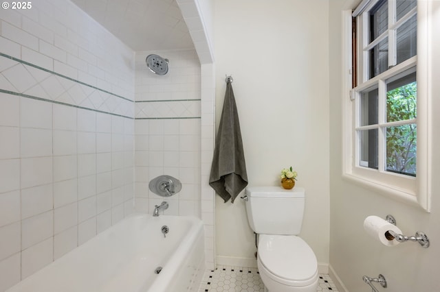 6040 SE 32nd Ave, Portland, OR 97202 - full bathroom with tile patterned floors and shower / bathtub combination