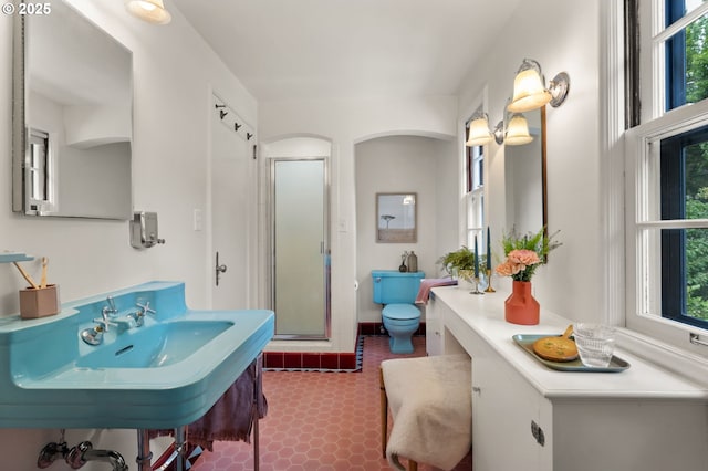 6040 SE 32nd Ave, Portland, OR 97202 - full bathroom with healthy amount of natural light and a stall shower