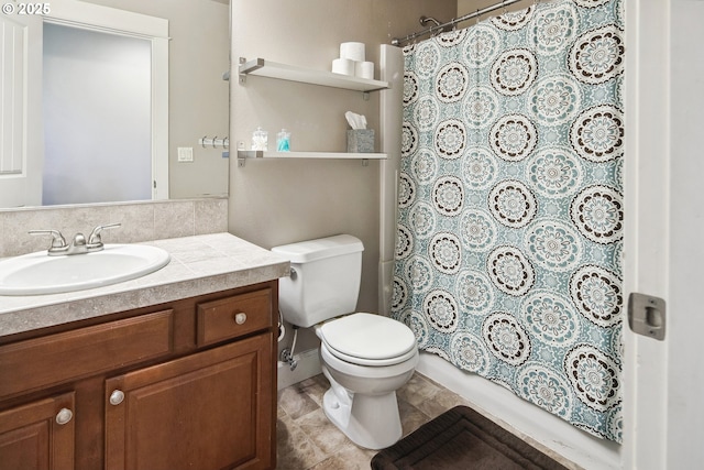19459 Leland Rd, Oregon City, OR 97045 - full bath featuring vanity, toilet, and a shower with curtain