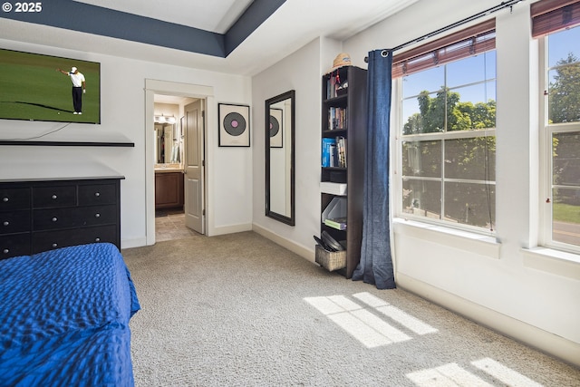 19459 Leland Rd, Oregon City, OR 97045 - bedroom featuring carpet, multiple windows, baseboards, and connected bathroom