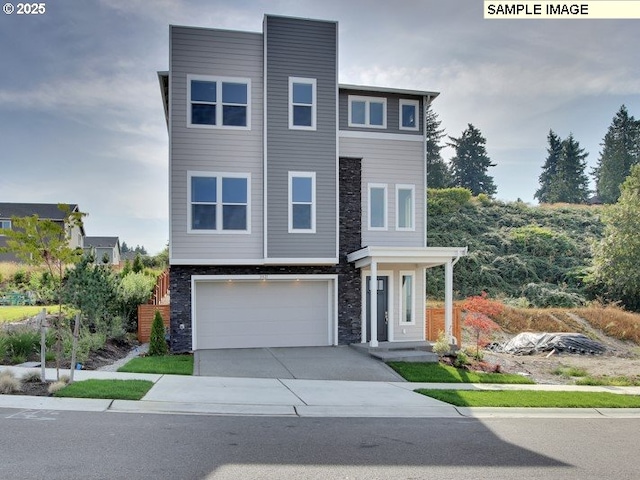 view of front of home featuring a garage