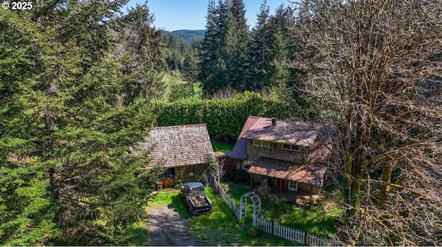 66756 Waymire Rd, North Bend, OR 97459 - aerial view with a forest view
