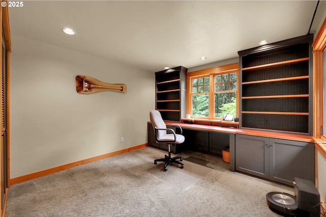 24780 Lavell Rd, Junction City, OR 97448 - unfurnished office with light carpet, baseboards, and recessed lighting