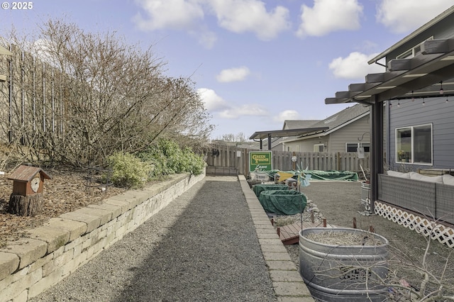 view of patio featuring a fenced backyard and outdoor lounge area