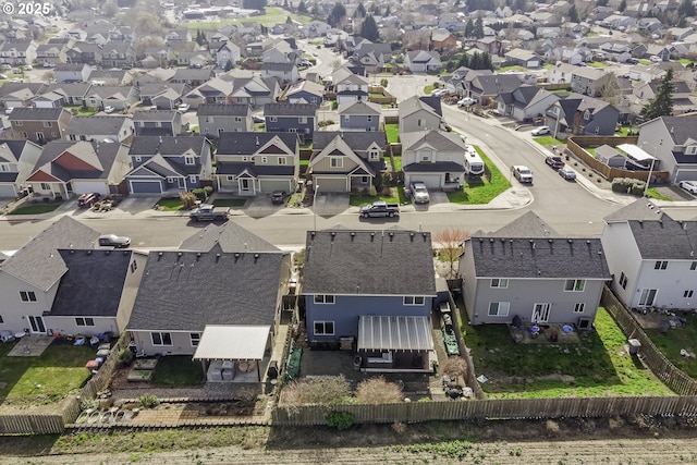 drone / aerial view with a residential view