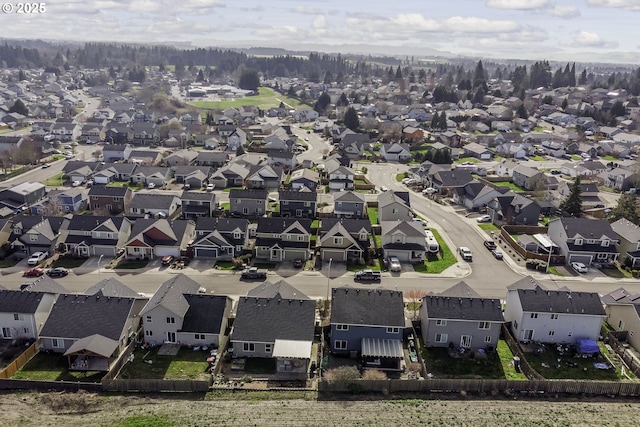 drone / aerial view with a residential view