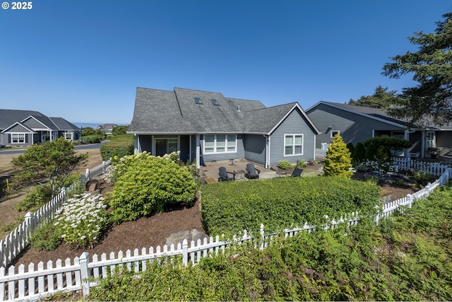 ranch-style house with a patio