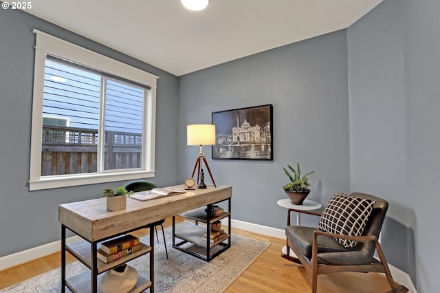 850 NW 114th Ave, Portland, OR 97229 - office area with baseboards and light wood-style floors