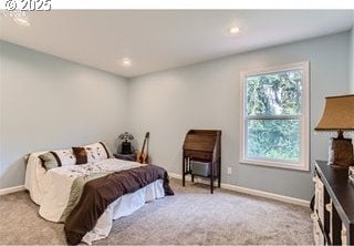 view of carpeted bedroom