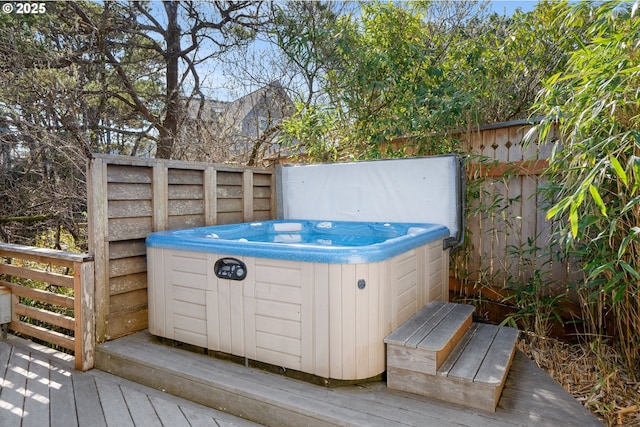 8917 Spindrift Ln, Manzanita, OR 97130 - deck with a hot tub
