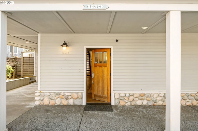 view of doorway to property