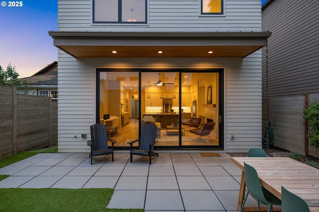 3770 NE 7th Ave, Portland, OR 97212 - patio terrace at dusk featuring a patio