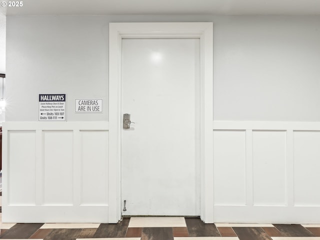 interior space featuring hardwood / wood-style flooring