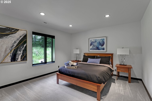 11440 NW Rock Creek Rd, Portland, OR 97231 - carpeted bedroom with baseboards and recessed lighting