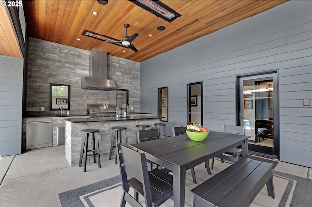 11440 NW Rock Creek Rd, Portland, OR 97231 - view of patio / terrace featuring a ceiling fan