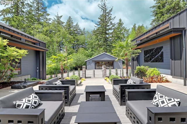 11440 NW Rock Creek Rd, Portland, OR 97231 - view of patio / terrace featuring outdoor lounge area