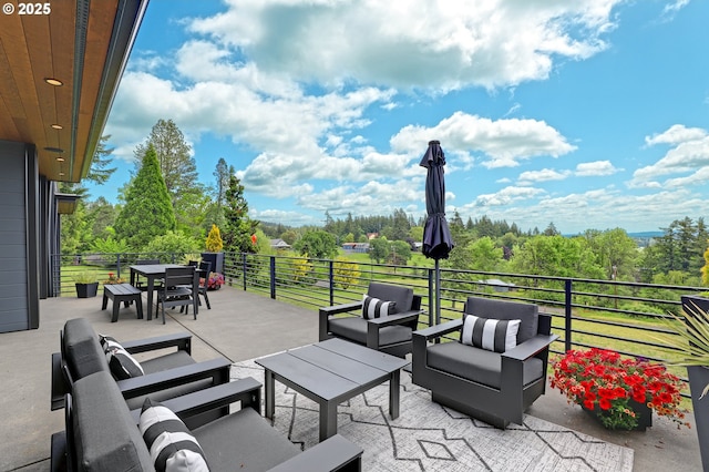 11440 NW Rock Creek Rd, Portland, OR 97231 - view of patio / terrace with outdoor lounge area and outdoor dining space