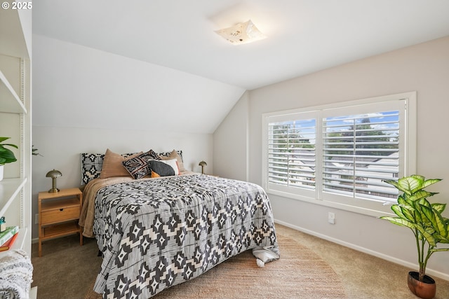 4595 NE 34th Ave, Portland, OR 97211 - bedroom featuring carpet and vaulted ceiling