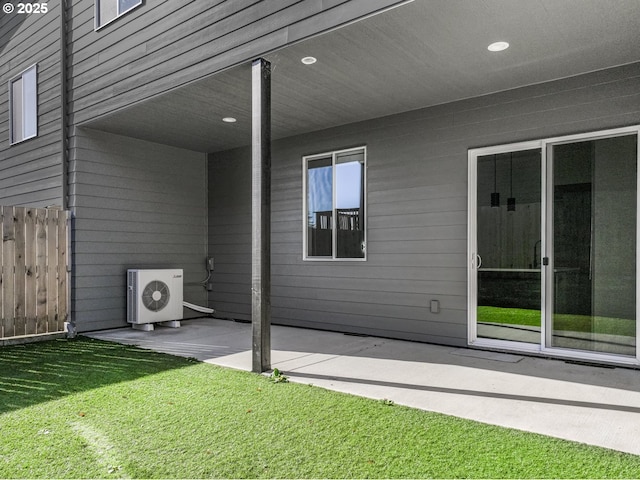 exterior space with ac unit