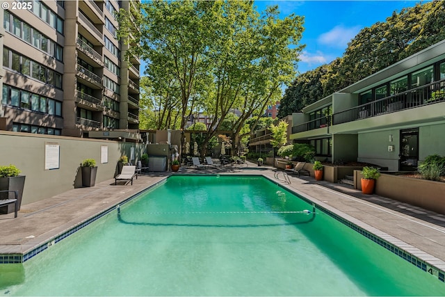 view of pool with a patio