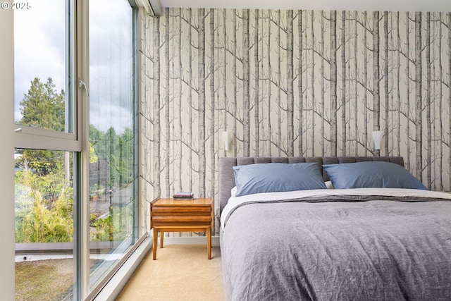 435 N Shaver St, Portland, OR 97227 - bedroom with carpet, multiple windows, and baseboard heating