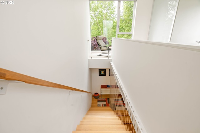 435 N Shaver St, Portland, OR 97227 - stairway featuring wood finished floors