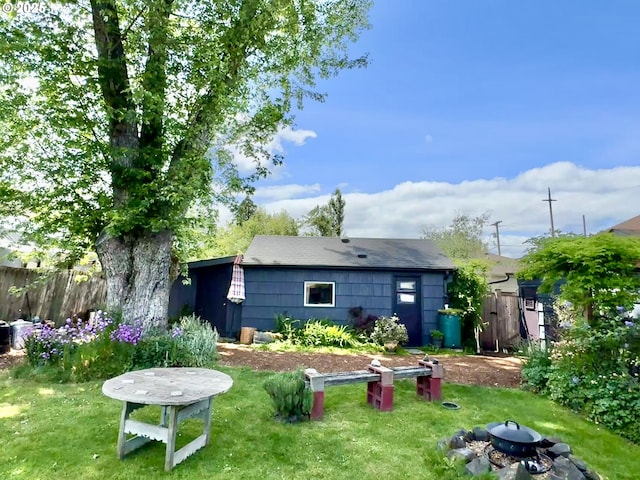 1790 W 18th Ave, Eugene, OR 97402 - back of house with a fire pit