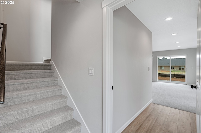 4636 SE 2nd St, Gresham, OR 97080 - stairs featuring wood finished floors and recessed lighting