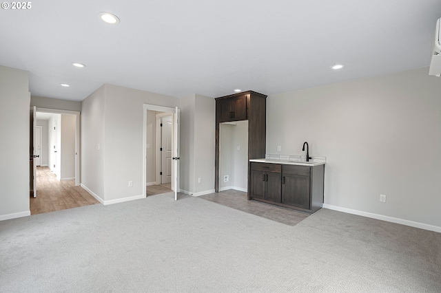 4636 SE 2nd St, Gresham, OR 97080 - unfurnished living room with light colored carpet and recessed lighting