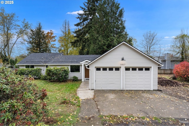 ranch-style house with a garage