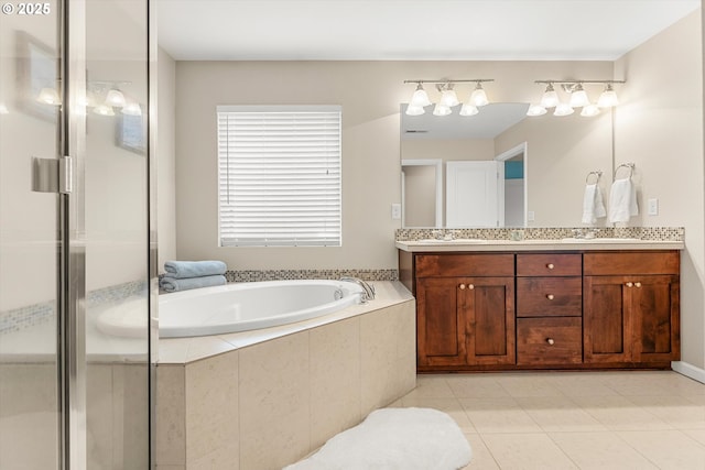 5503 NE 53rd Cir, Vancouver, WA 98661 - full bath featuring double vanity, a bath, and a shower stall