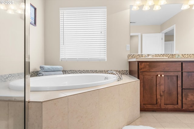 5503 NE 53rd Cir, Vancouver, WA 98661 - full bathroom featuring vanity, a bath, and tile patterned flooring