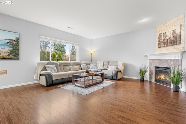 5503 NE 53rd Cir, Vancouver, WA 98661 - living area with wood finished floors and a fireplace
