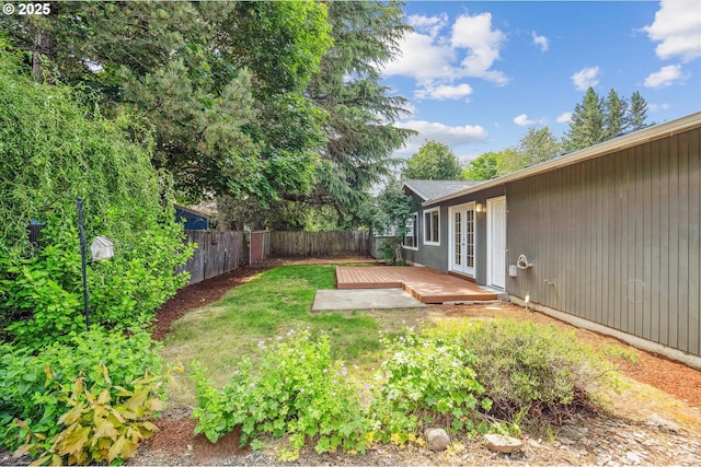 2380 NE Rene Ave, Gresham, OR 97030 - fenced backyard with french doors and a deck