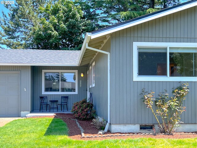 2380 NE Rene Ave, Gresham, OR 97030 - property entrance with roof with shingles and a garage