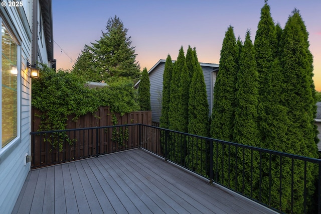14420 SW Equestrian Ln, Beaverton, OR 97008 - view of deck at dusk