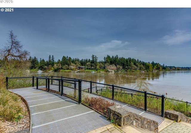 1247 Spruce St, Lake Oswego, OR 97034 - view of patio featuring a water view