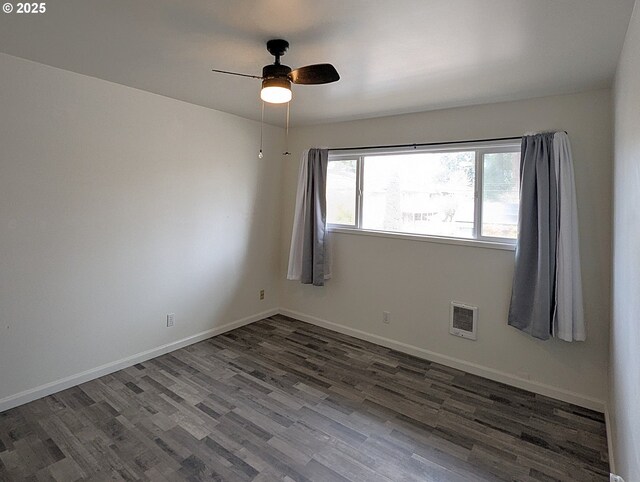13155 SW Allen Blvd Unit 11, Beaverton, OR 97005 - unfurnished room featuring a ceiling fan, visible vents, baseboards, and wood finished floors