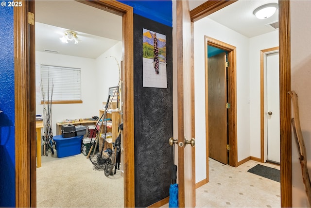 hall with baseboards