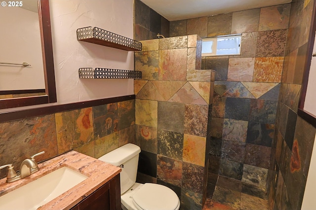 650 S Cammann St, Coos Bay, OR 97420 - full bath with a walk in shower, tile walls, and vanity