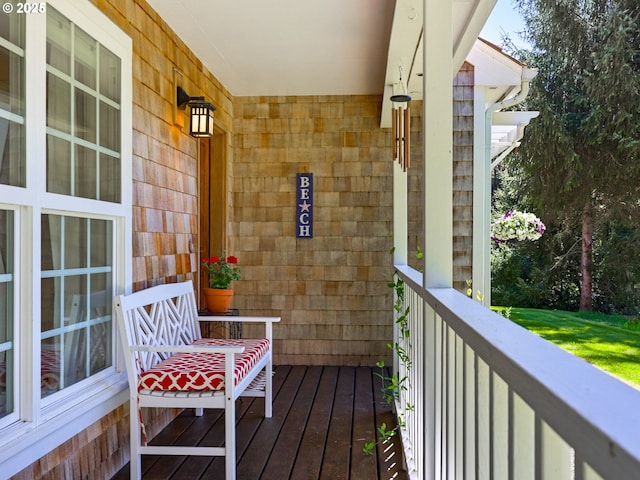 balcony with a porch