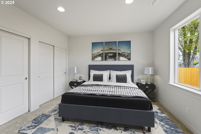 469 N 35th, Springfield, OR 97478 - bedroom with two closets, recessed lighting, and baseboards