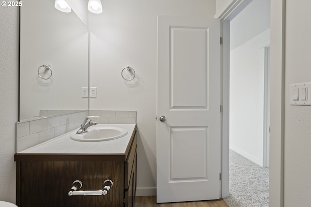 469 N 35th, Springfield, OR 97478 - bathroom with vanity and tasteful backsplash