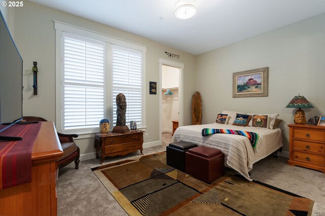 spacious closet featuring carpet flooring