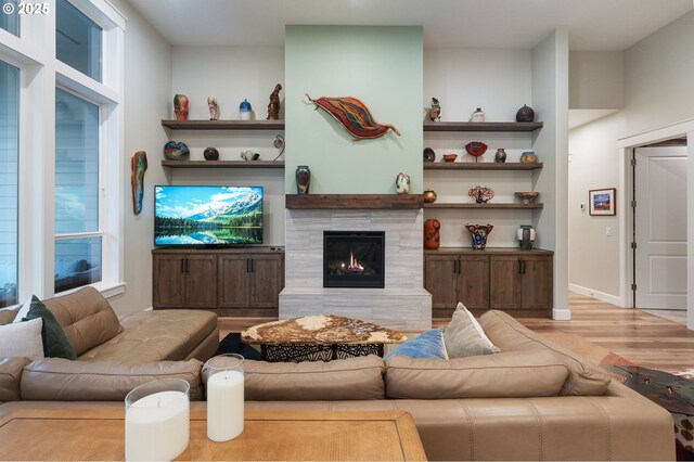 hall featuring hardwood / wood-style flooring